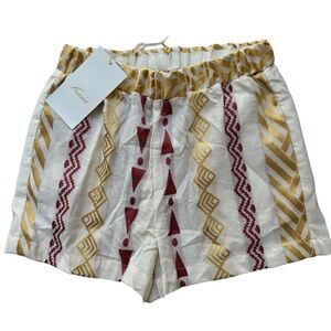 KASIA Resort Wear Maroon and Gold Size Small Shorts Sample